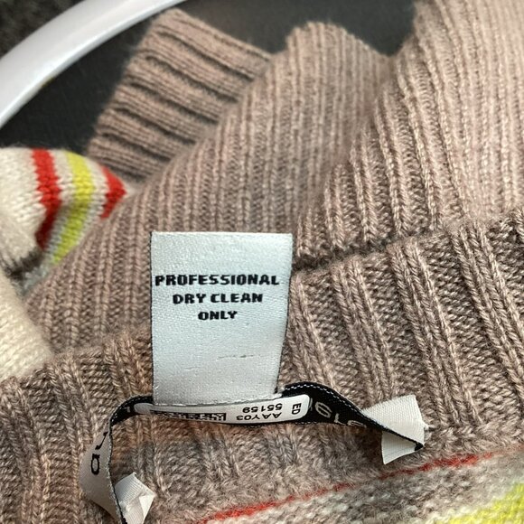 Autumn Cashmere Sweater Crew Neck 100% Cashmere  Striped  XS - Picture 9 of 9